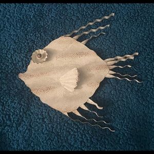 Gray Rustic Fish Metal Wall Decor